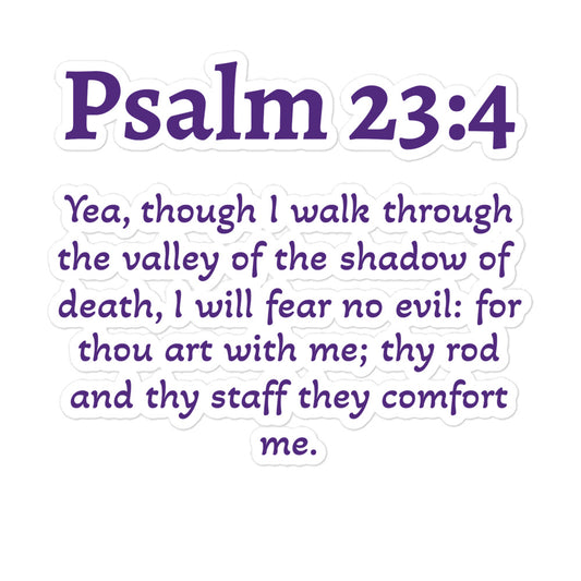 Psalm 23:4 Sticker